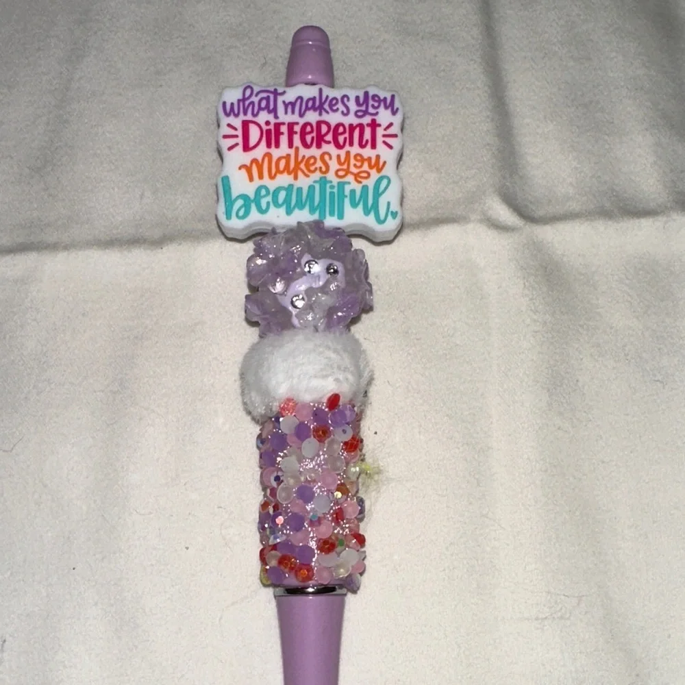 Colorful Handmade Pen with Inspirational Message